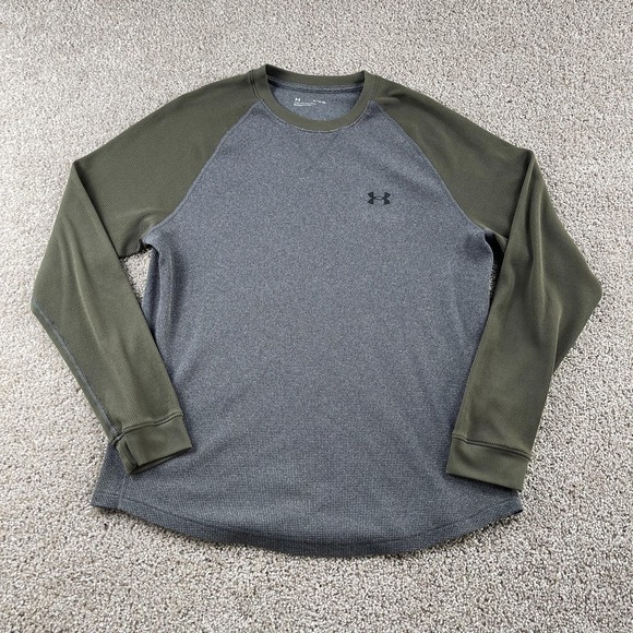 Under Armour Other - Under Armour Shirt Mens XL Gray Thermal Waffle Knit Long Sleeve Athletic Top
